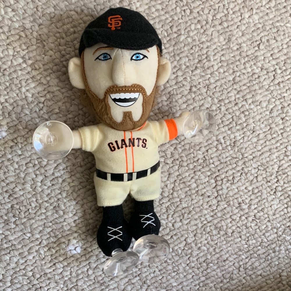 Like New- San Francisco/SF Giants Hunter Pence Stuffed Doll with Window Clings